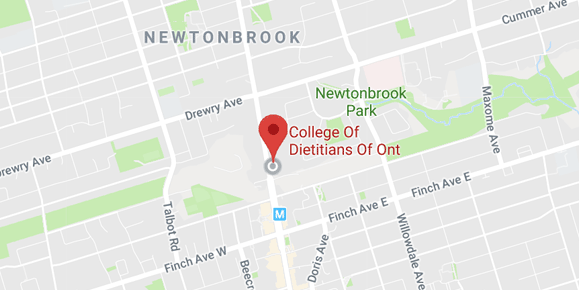 College of Dietitians of Ontario location on a map